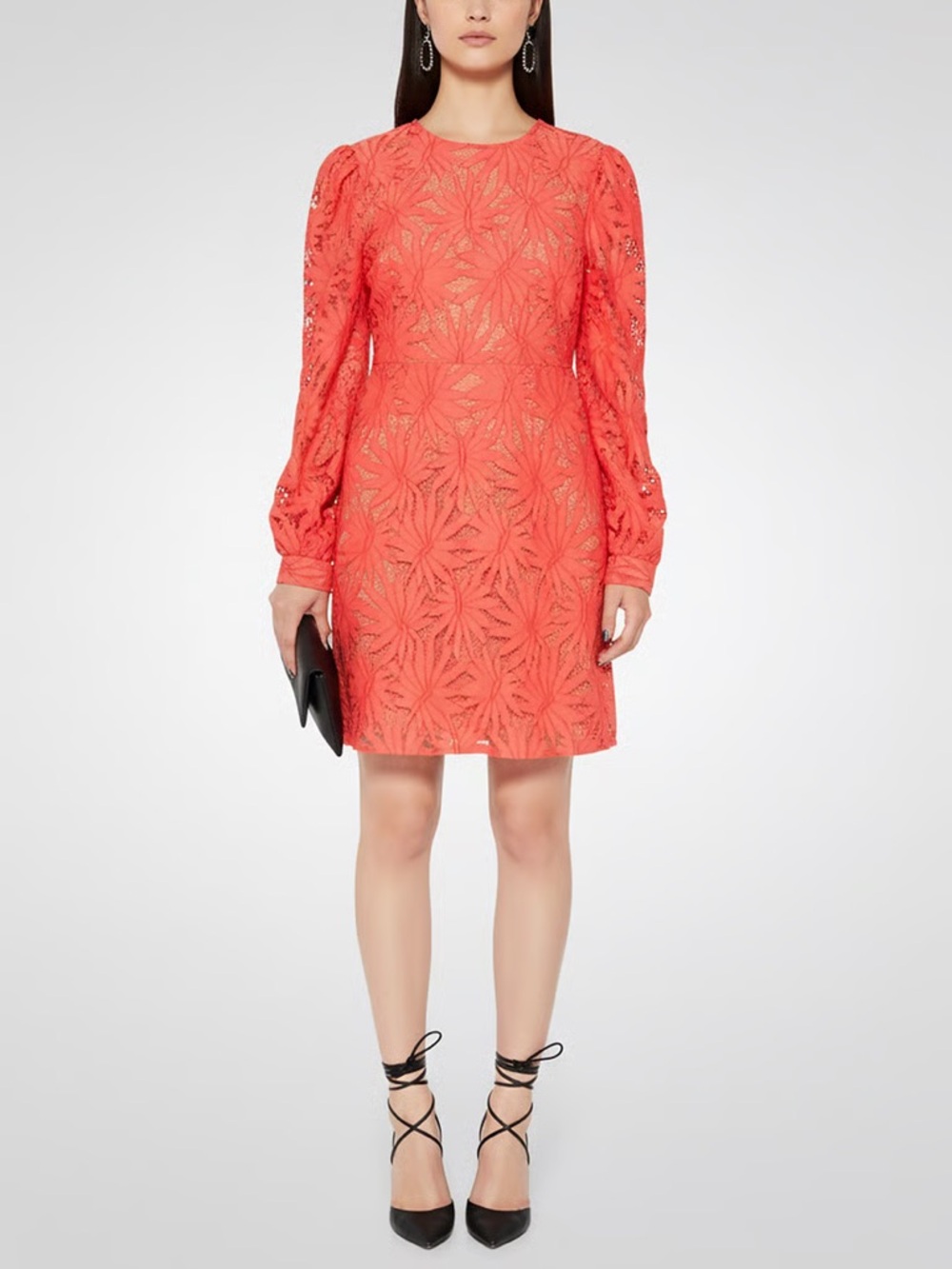 MICHAEL Michael Kors Palmbeach Lace Mini Dress in Sangria